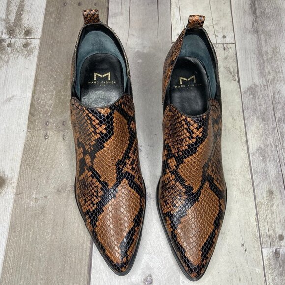 MArc Fisher Dalaran Snakeskin Embossed Booties - Picture 6 of 16